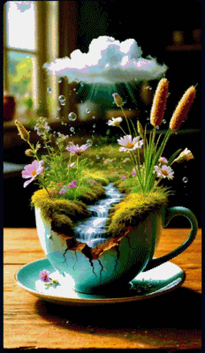 Чашка - природа - предпросмотр