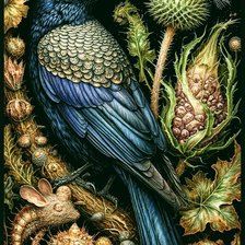 Схема вышивки «Птица»