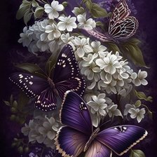 Схема вышивки «Бабочки»