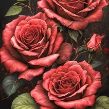 Схема вышивки «Розы»