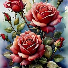 Схема вышивки «Розы»