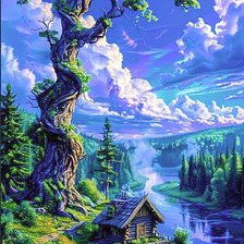 Схема вышивки «Река»