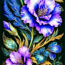 Схема вышивки «Цветы»