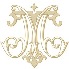 Схема вышивки «Монограмма»