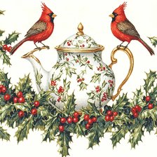 Схема вышивки «Чай вдвоем»