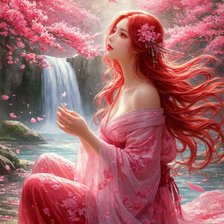 Схема вышивки «Девушка-весна»