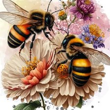 Схема вышивки «пчёлы»