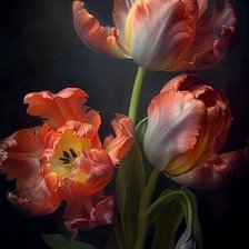 Схема вышивки «Тюльпаны»