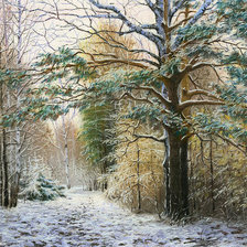 Схема вышивки «Зимний лес»