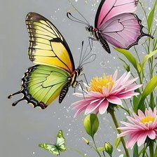 Схема вышивки «Бабочки»