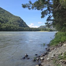 Схема вышивки «Алтай. На берегу Катуни»