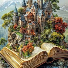 Схема вышивки «Удивительный мир книг»