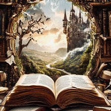 Схема вышивки «Удивительный мир книг»