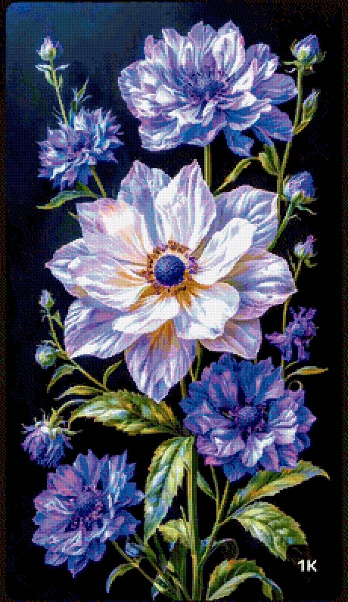 Узор - цветы - предпросмотр