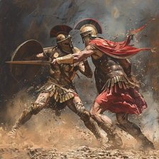 Схема вышивки «Воины.»