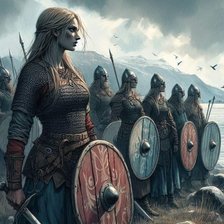 Схема вышивки «Воительницы»