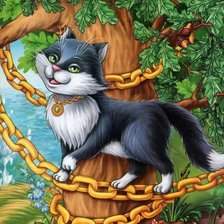 Схема вышивки «Кот Ученый»