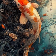 Схема вышивки «Карп кои»