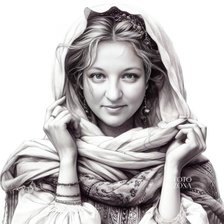 Схема вышивки «В палантине»