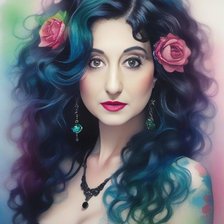 Схема вышивки «девушка»