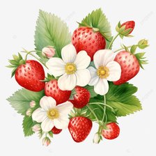 Схема вышивки «Клубничка»