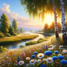 Схема вышивки «Закат»