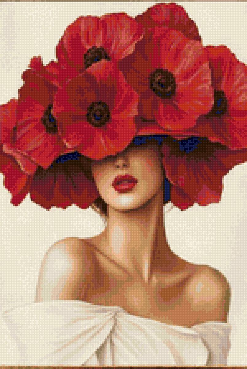 Mujer amapolas - предпросмотр