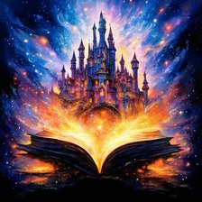 Схема вышивки «Удивительный мир книг»