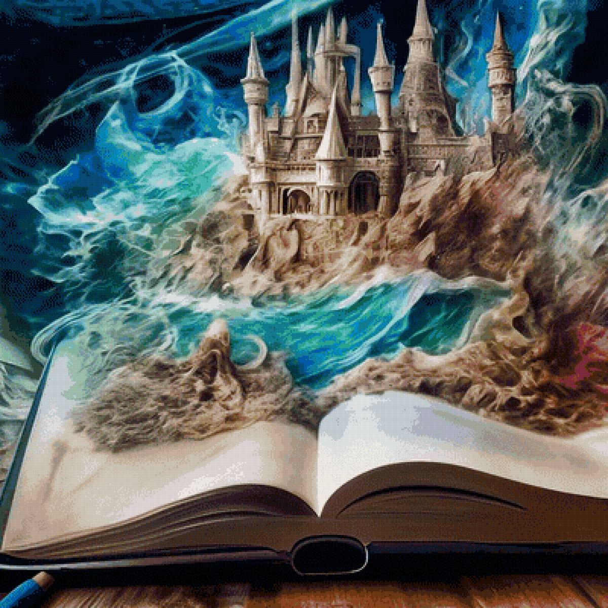 Удивительный мир книг - замок, книга - предпросмотр