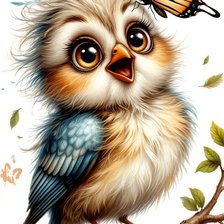 Схема вышивки «птица»