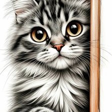 Схема вышивки «котенок»