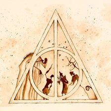 Схема вышивки «Три брата и дары смерти»