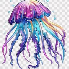 Схема вышивки «Медуза радужная»
