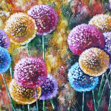 Схема вышивки «Одуванчики»