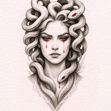 Схема вышивки «Медуза горгона»