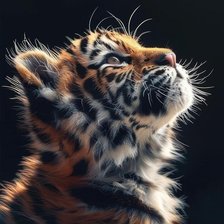 Схема вышивки «Котенок в полоску»