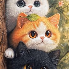 Схема вышивки «Котята»