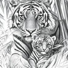 Схема вышивки «TIGRES»