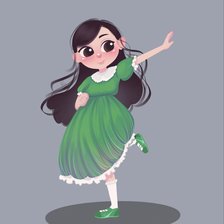 Схема вышивки «Девочка»