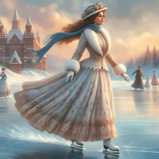 Схема вышивки «Фигуристка»