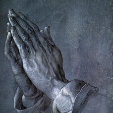 Схема вышивки «Руки молящегося Дюрер»