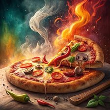 Схема вышивки «Пицца»