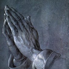 Схема вышивки «Руки молящегося»