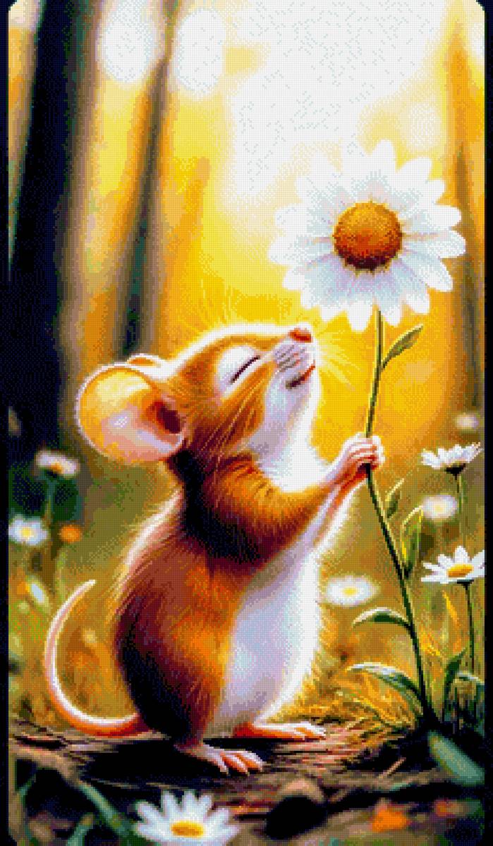 Цветы - мышь - предпросмотр