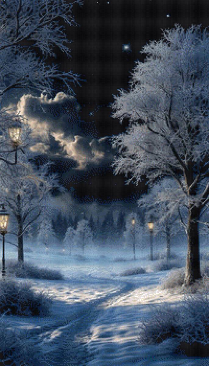 Тихая ночь, зимняя ночь... - предпросмотр