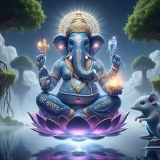 Схема вышивки «Ганеша с мышкой»