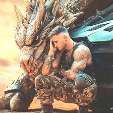 Схема вышивки «Воин»