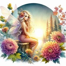 Схема вышивки «Фея цветов»