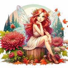 Схема вышивки «Фея цветов»