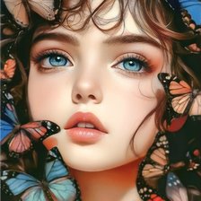 Схема вышивки «Bailarina de las mariposas»